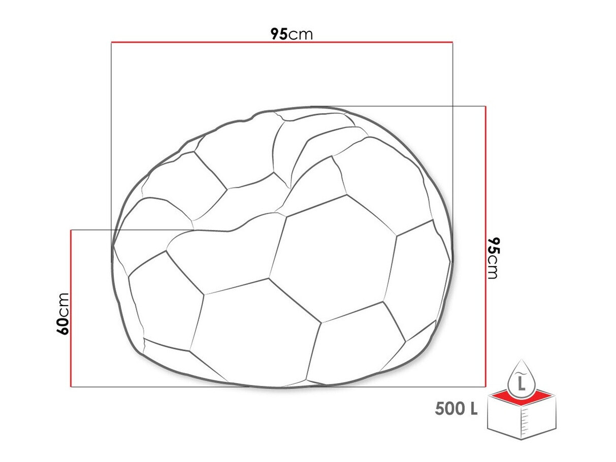 Zitzak Comfivo Pectus (Wit + Zwart)