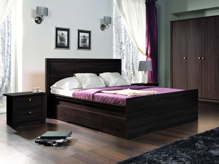Bed Elialo 108 (Donker Sonoma eik)