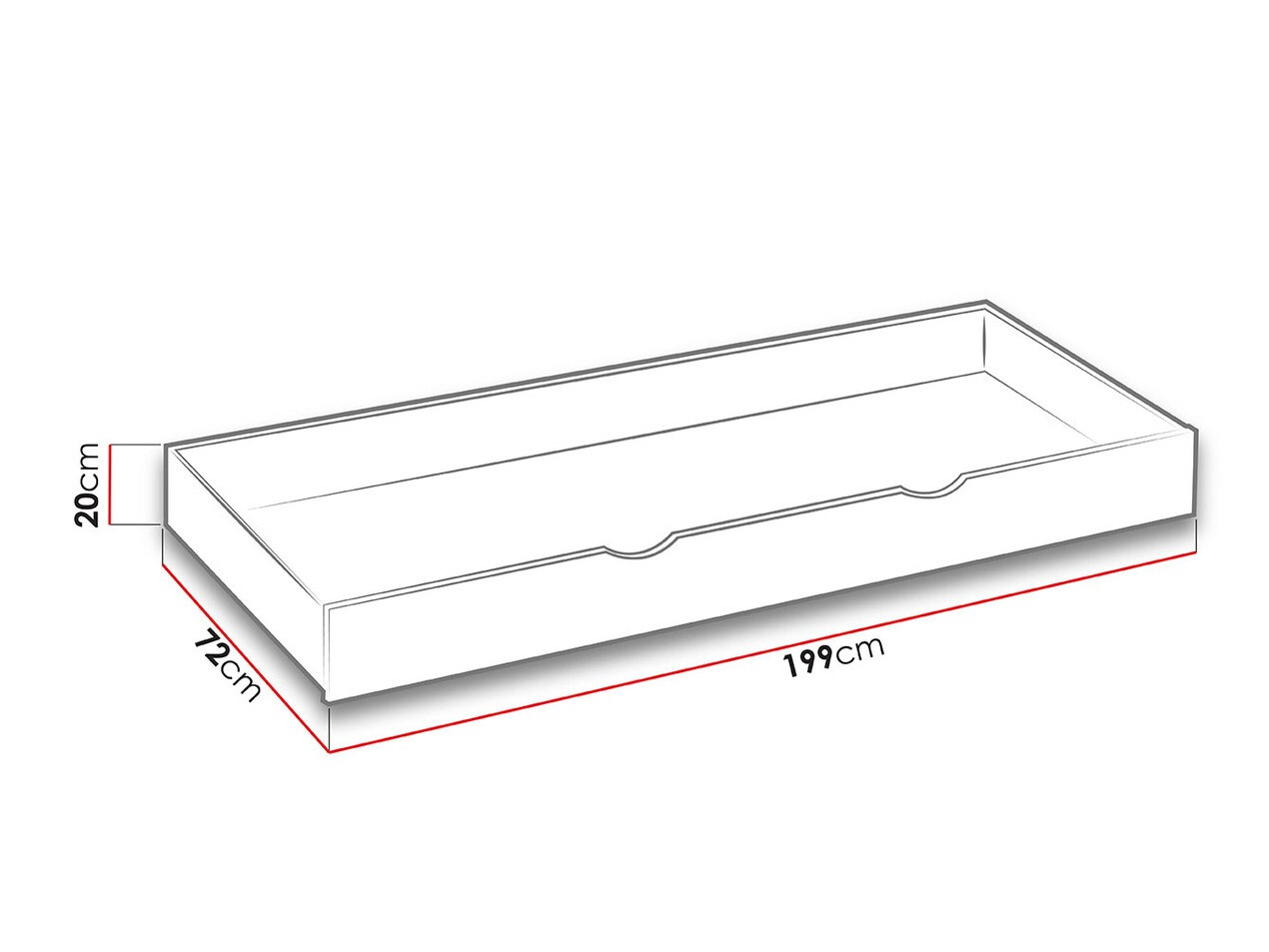 Bed Levtala 112 (Antraciet + Wit + Turquoise)