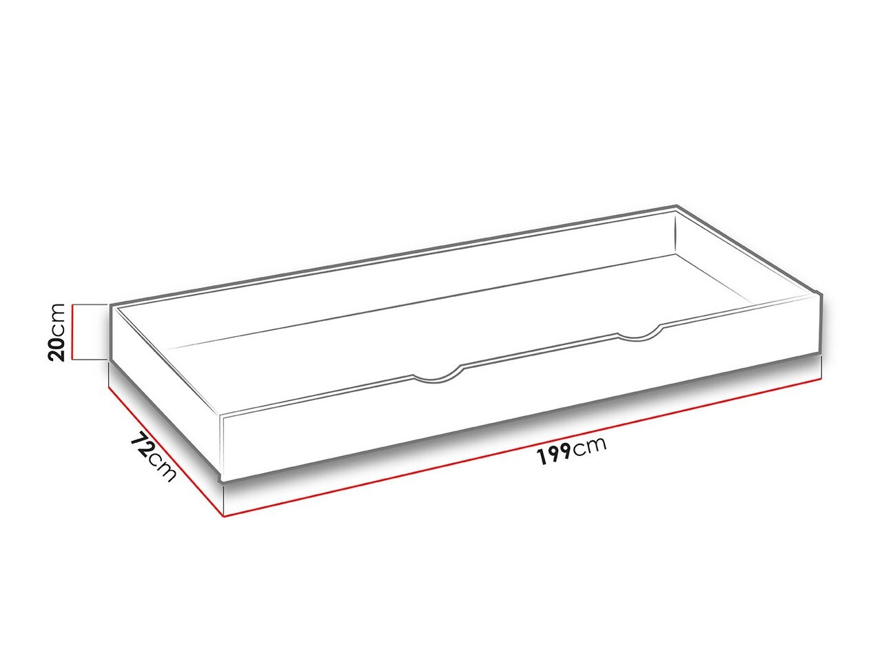 Bed Levtala 112 (Antraciet + Wit)