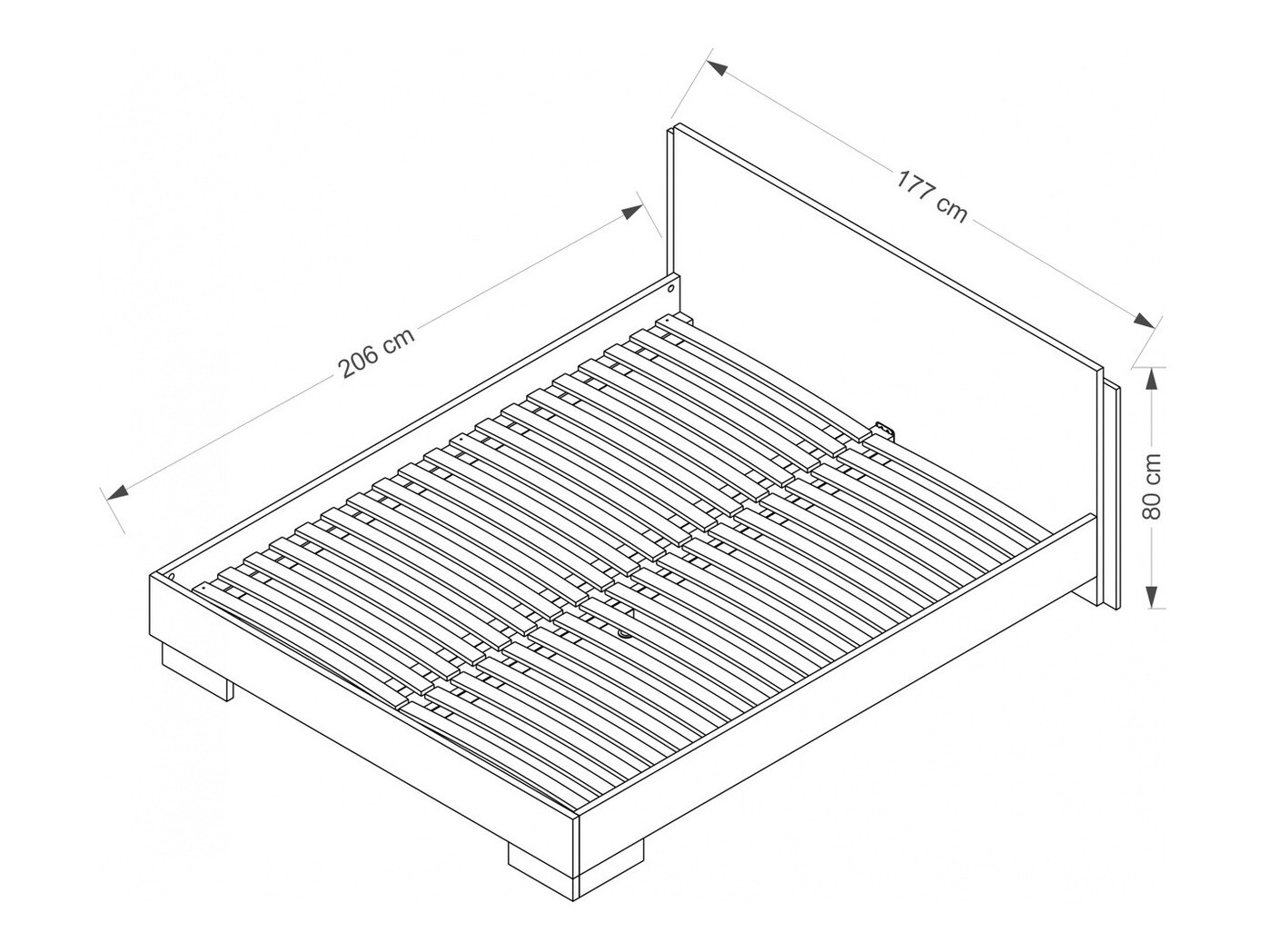 Bed Murrieta 110 (Wit + Glans Paars)