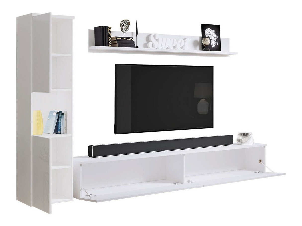 Woonkamerset Sarasota 130 (Wit + Glanzend wit)