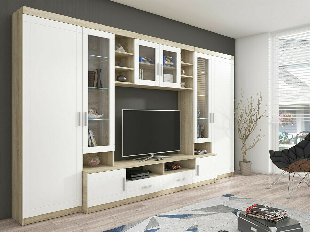 Woonkamerset Tucson 108 (Sonoma eik + Wit)