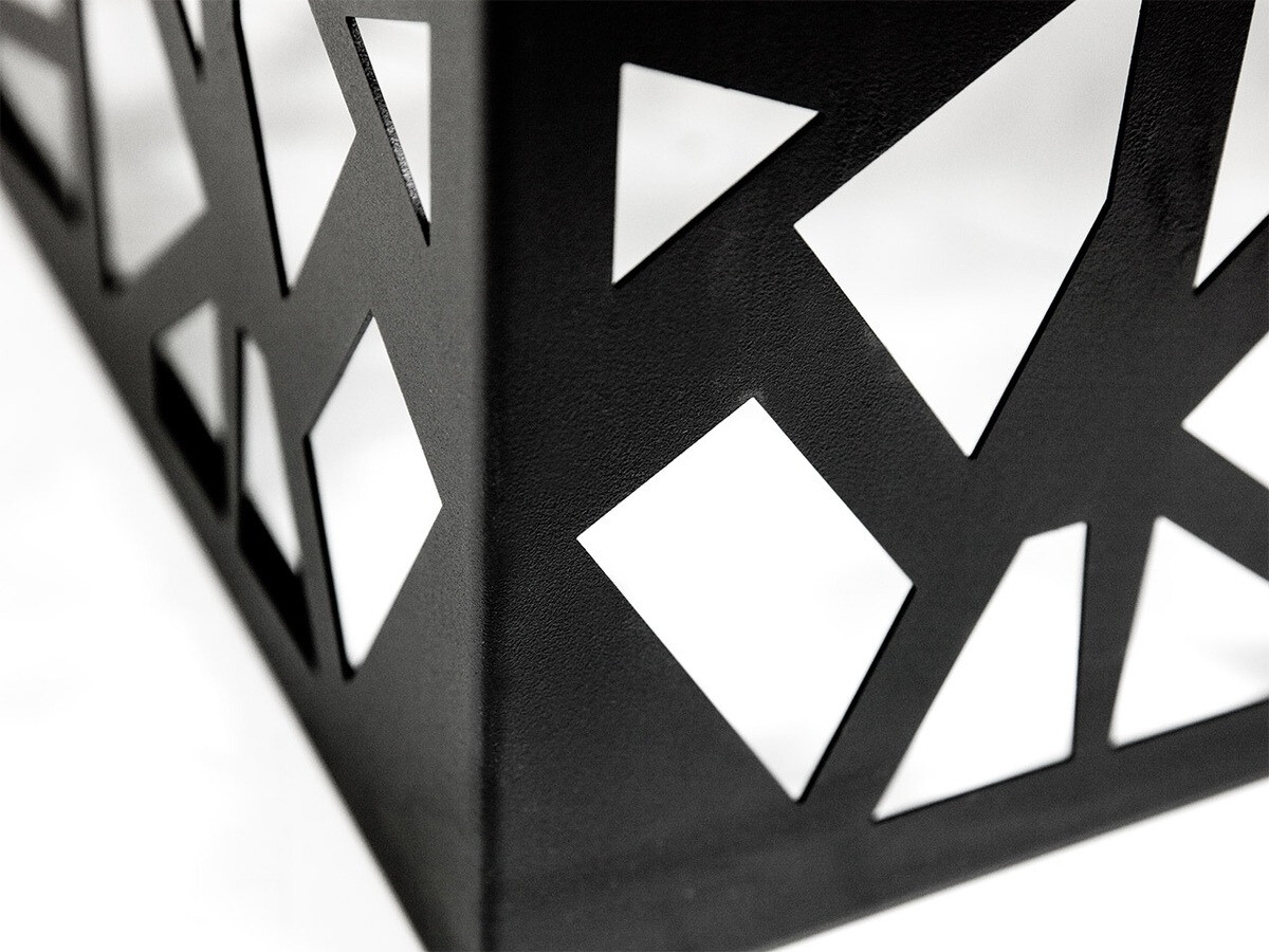 Bijzettafel Germantown 102 (Matzwart + Glanzend wit)