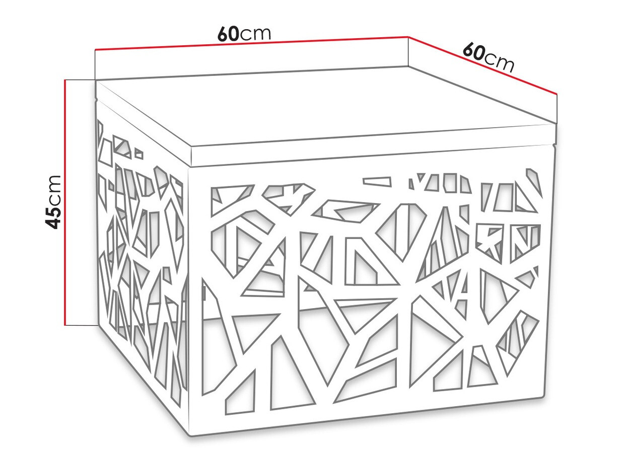 Bijzettafel Germantown 102 (Matzwart + Glanzend wit)