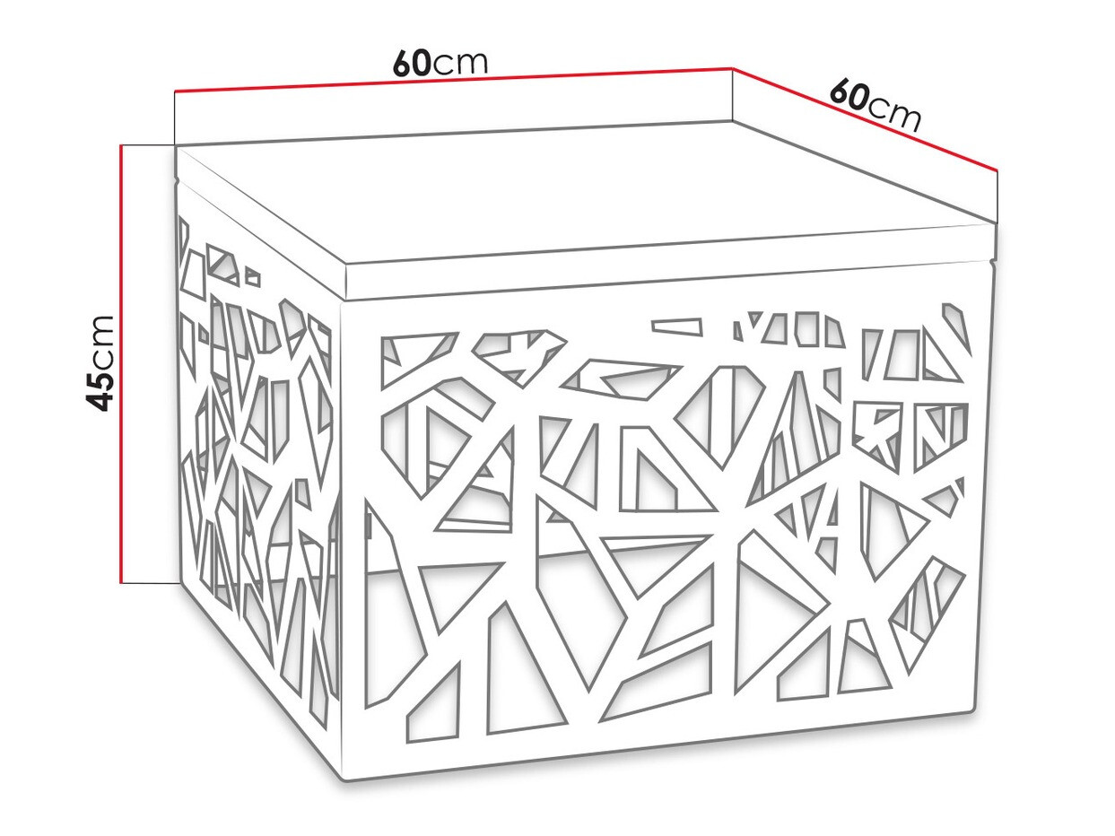 Bijzettafel Germantown 102 (Matzwart + Glanzend zwart)