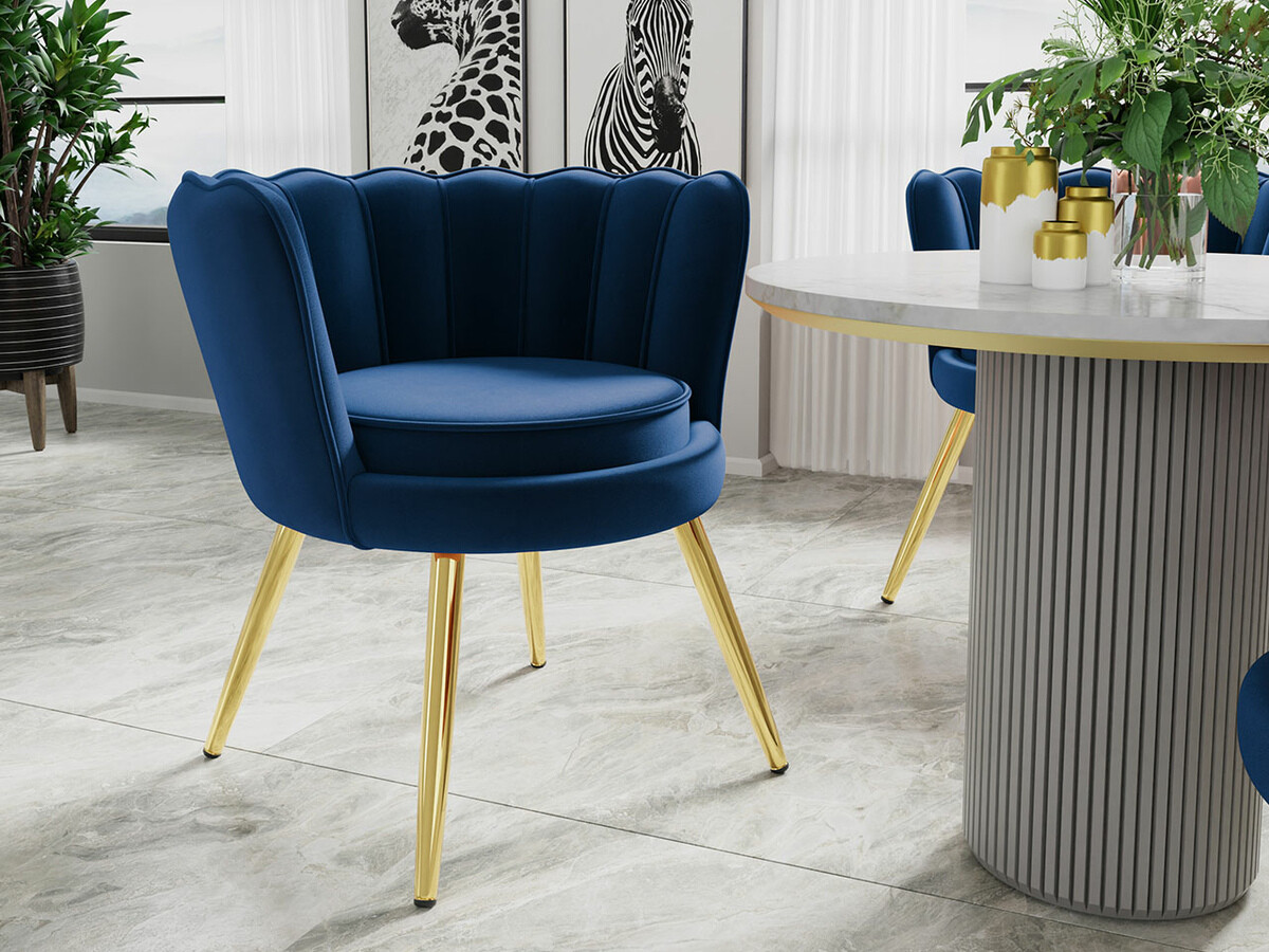 Fauteuil Comfivo 319 (Blauw + Gouden)