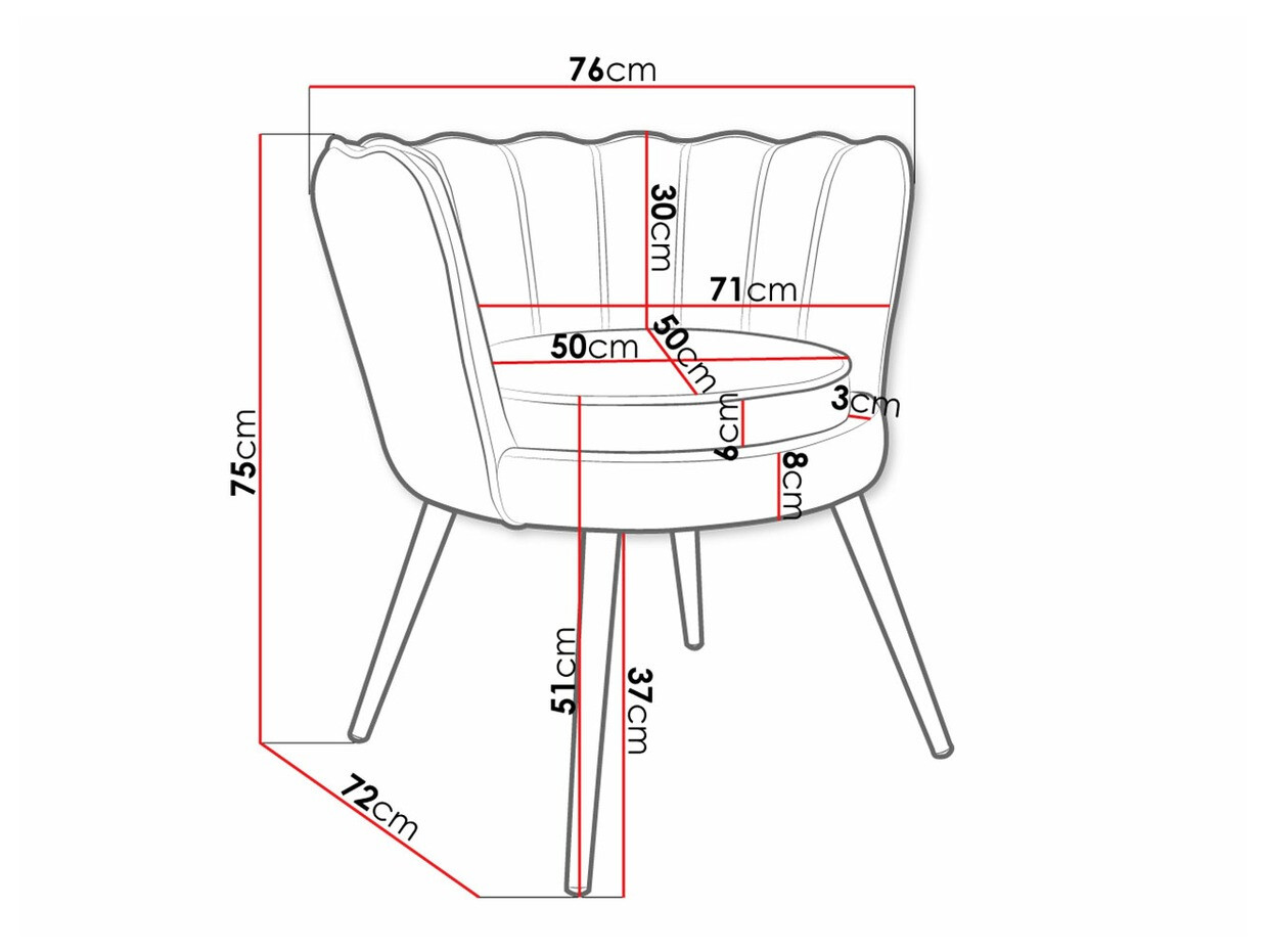 Fauteuil Comfivo 319 (Blauw + Gouden)