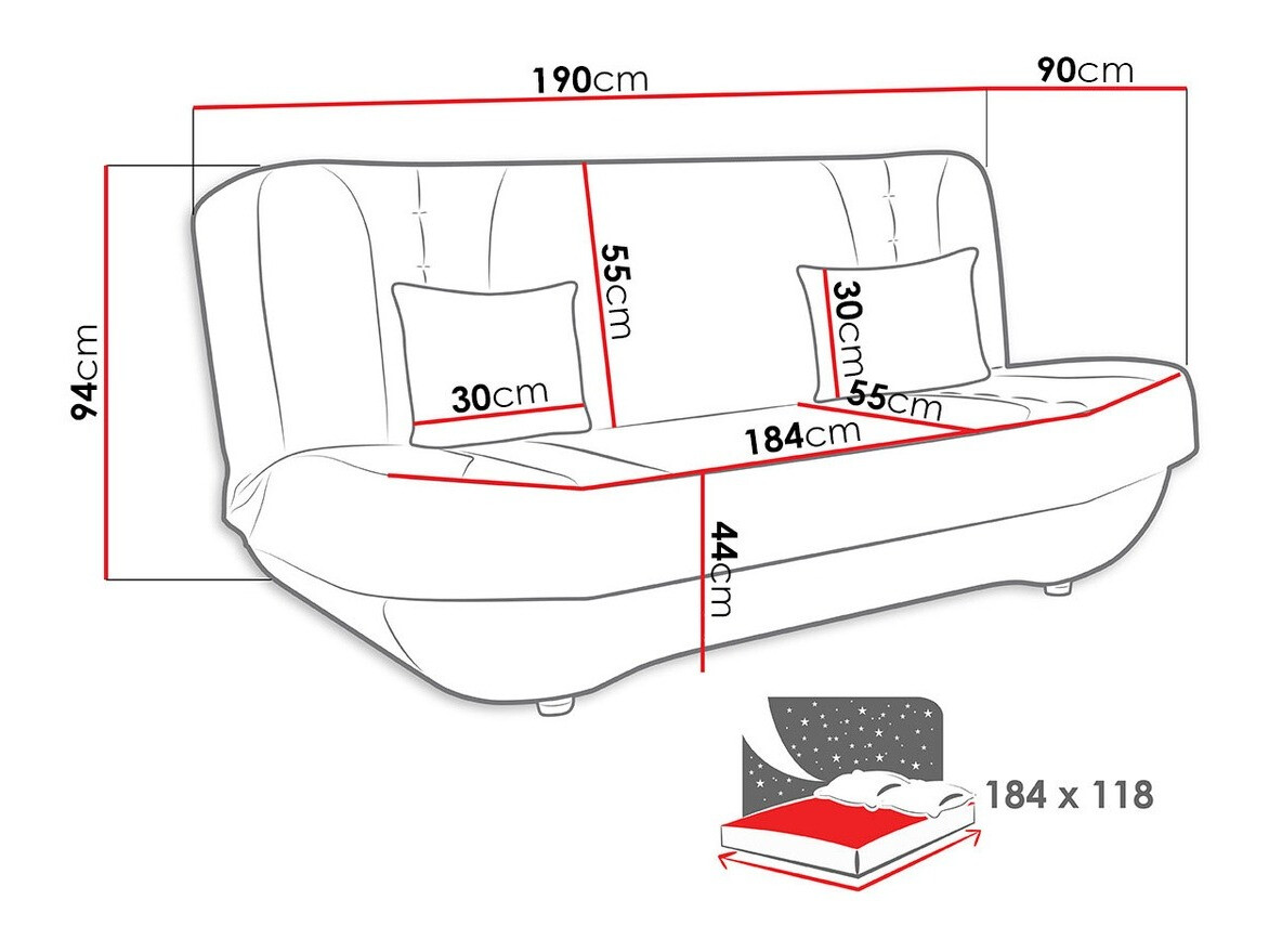 Slaapbank Comfivo Cervus (Alova 04 + Alova 46)
