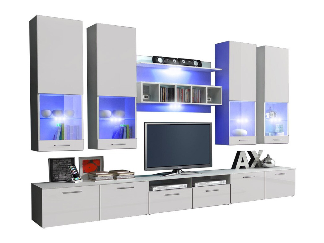 Woonkamerset Caelum (Wit + Glanzend wit)