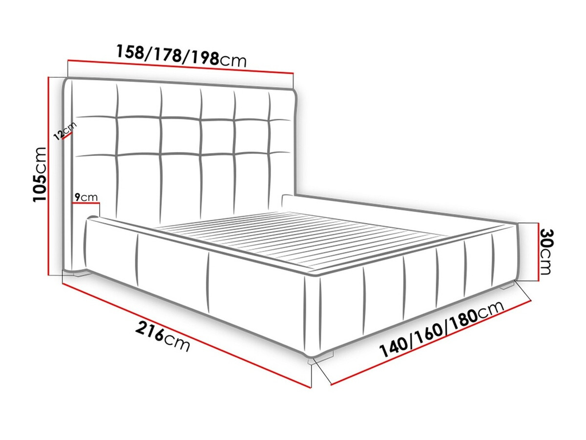 Bed Florence 100 (KS 2660)