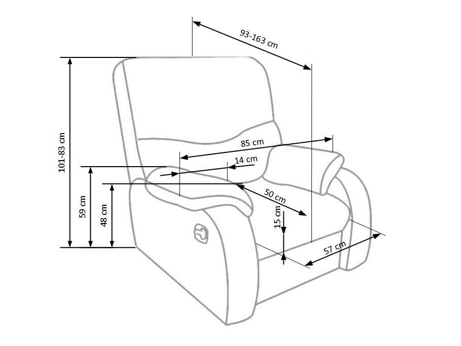 Relaxfauteuil Houston 564 (Zwart)