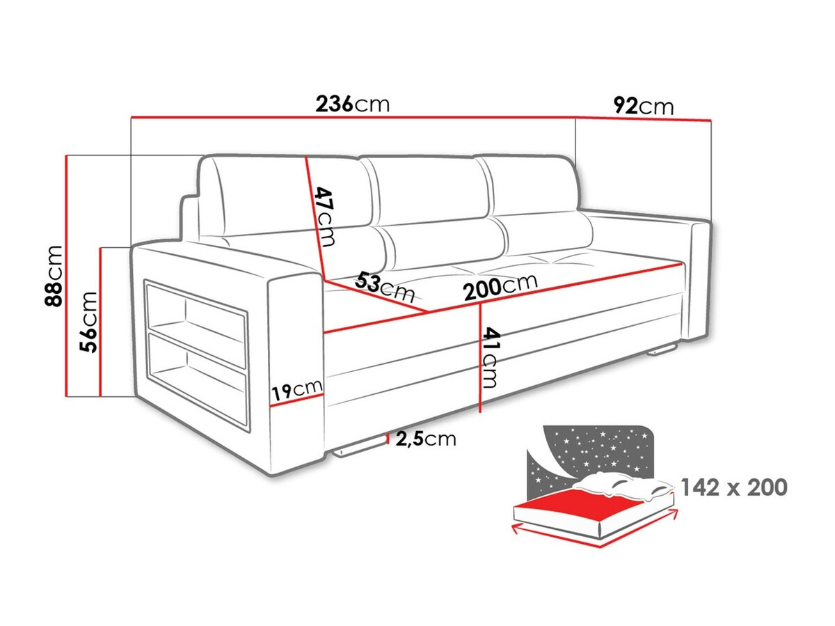Slaapbank Decatur 100 (Forever 64 + Forever 61)
