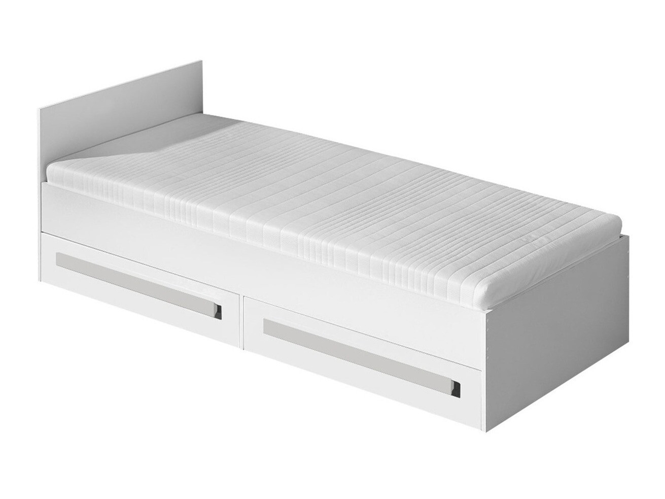 Bed Merevari 102 (Wit + Glanzend wit + Grijs)