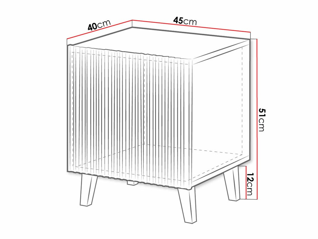 Nachtkastje Levmari 107 (Zwart + Gouden) (2st.)