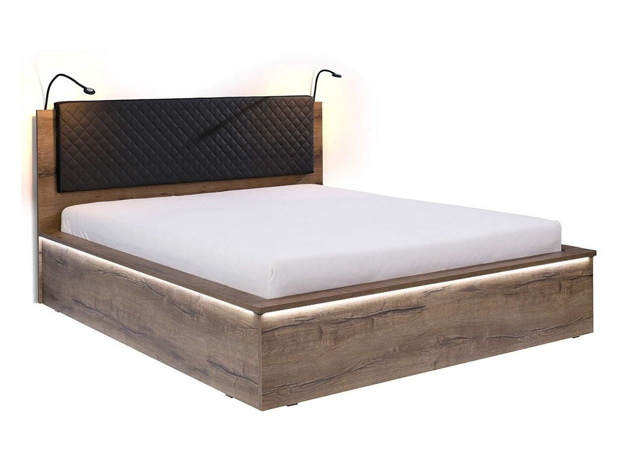 Bed Fivelbo 105 (Klooster eik + Soft Pik 011)