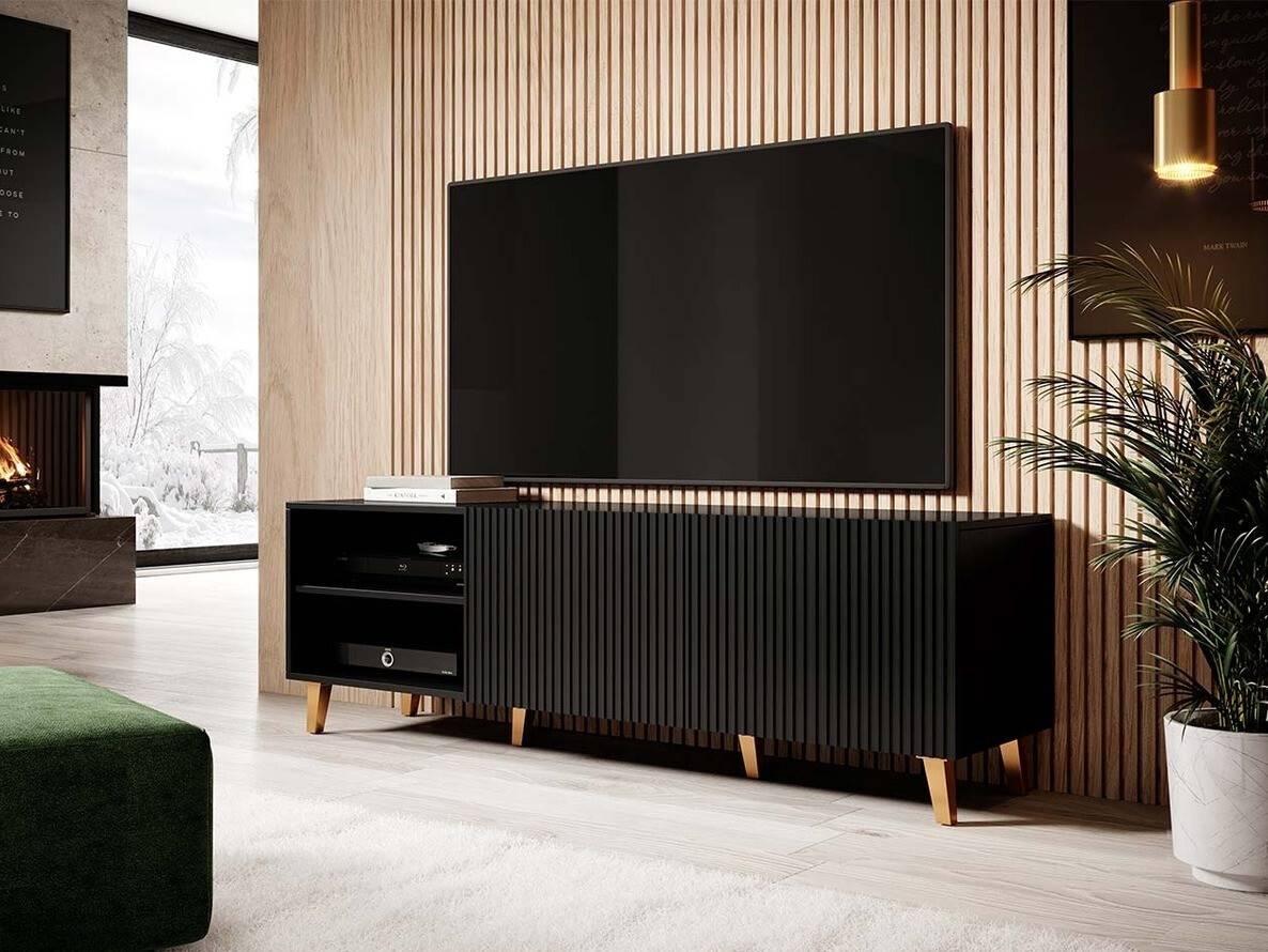 TV-meubel Dicto (Zwart + Gouden)