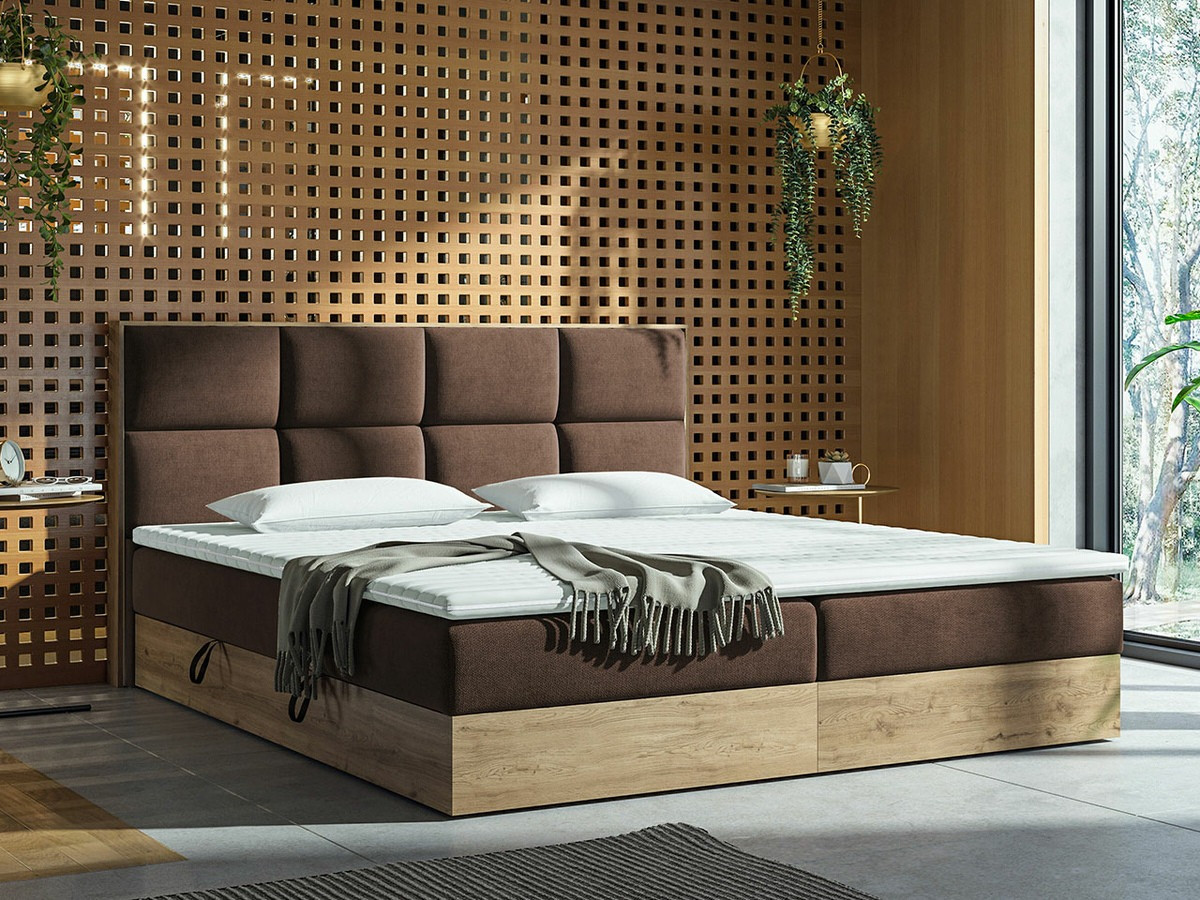 Boxspring ComfiDream 165 (Gouden eik + Soro 28)