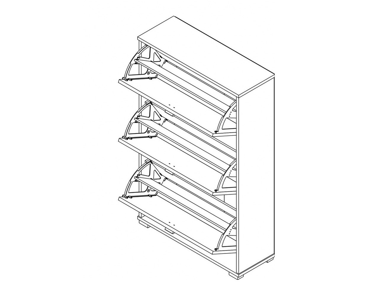 Schoenenkast Fenmora 102 (Wit)