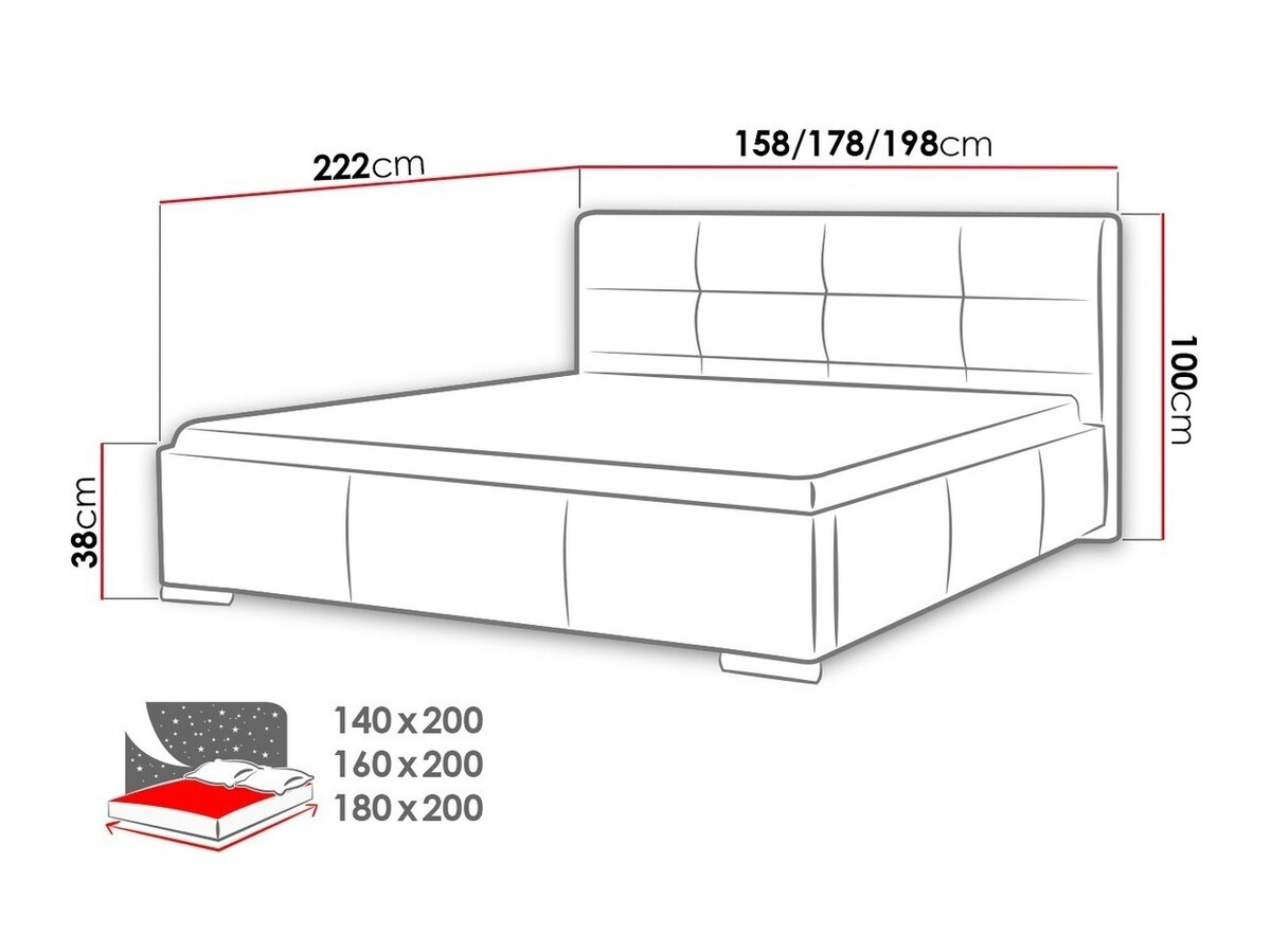 Bed Baltimore 108 (Soft 017)