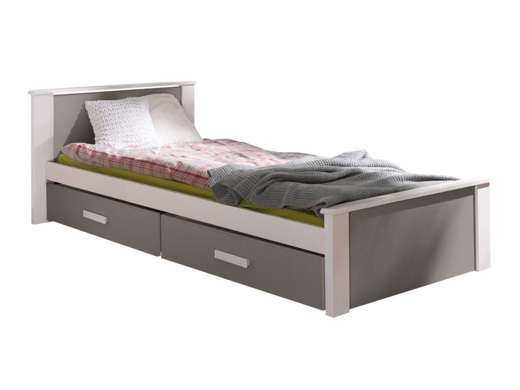 Bed Henderson 116 (Wit + Truffel)