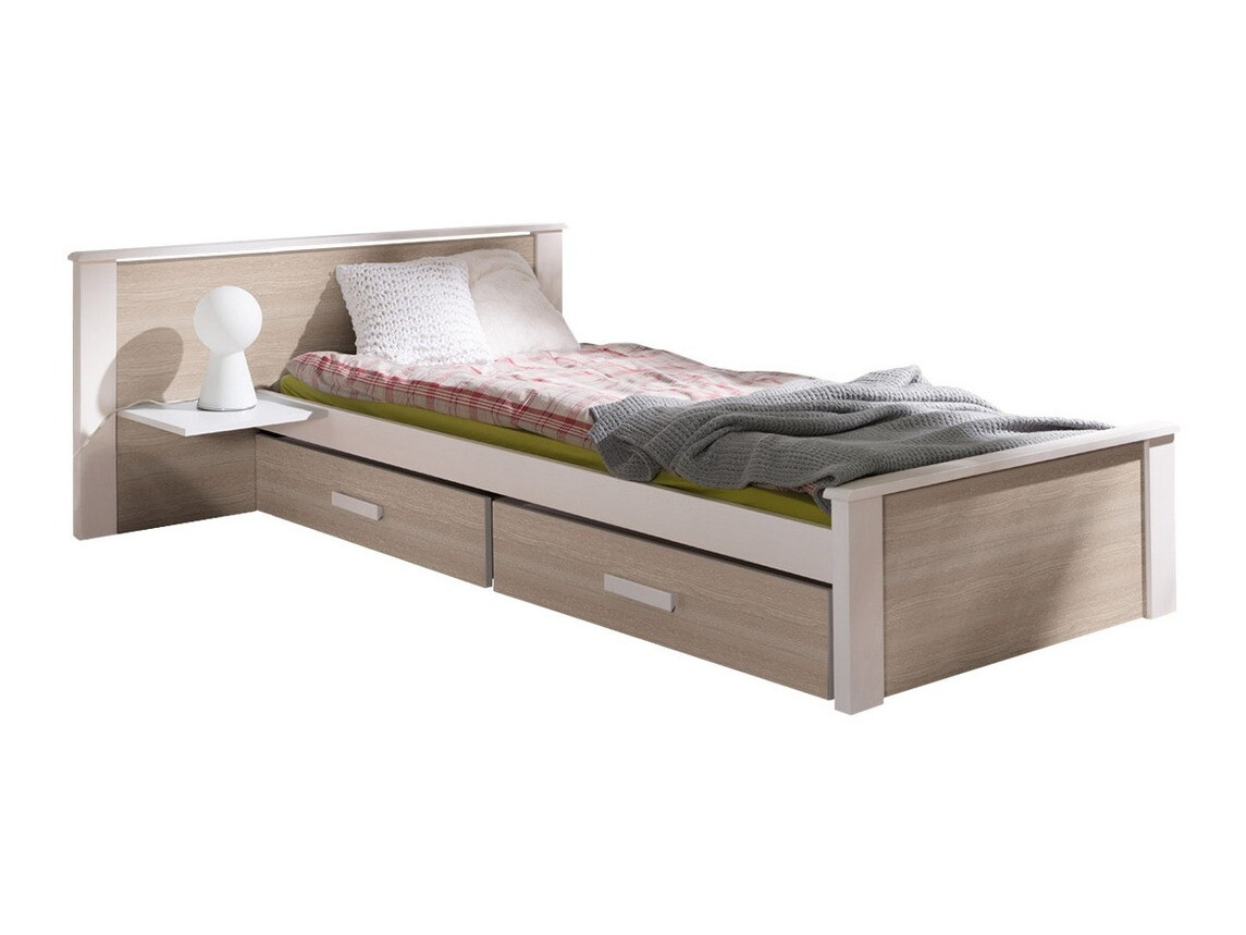 Bed Henderson 117 (Wit + Sonoma eik)