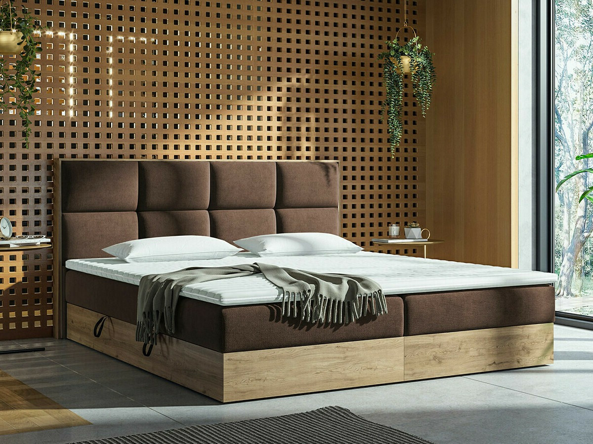 Boxspring ComfiDream 165 (Gouden eik + Soro 28)