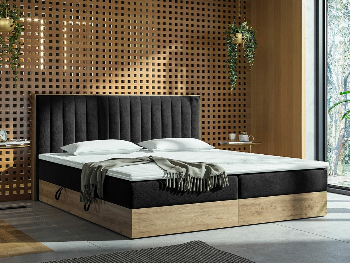 Boxspring ComfiDream 166 (Gouden eik + Soro 100)