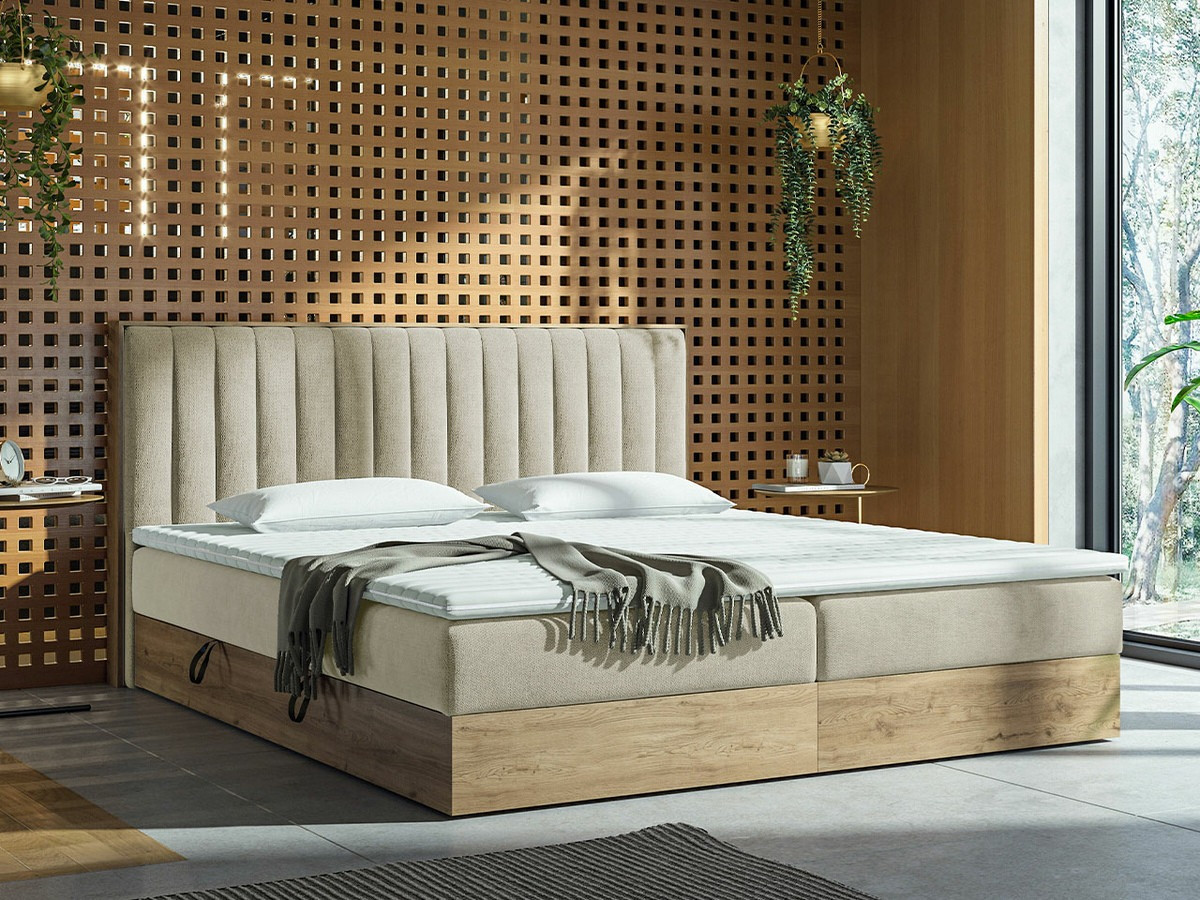 Boxspring ComfiDream 166 (Gouden eik + Soro 21)