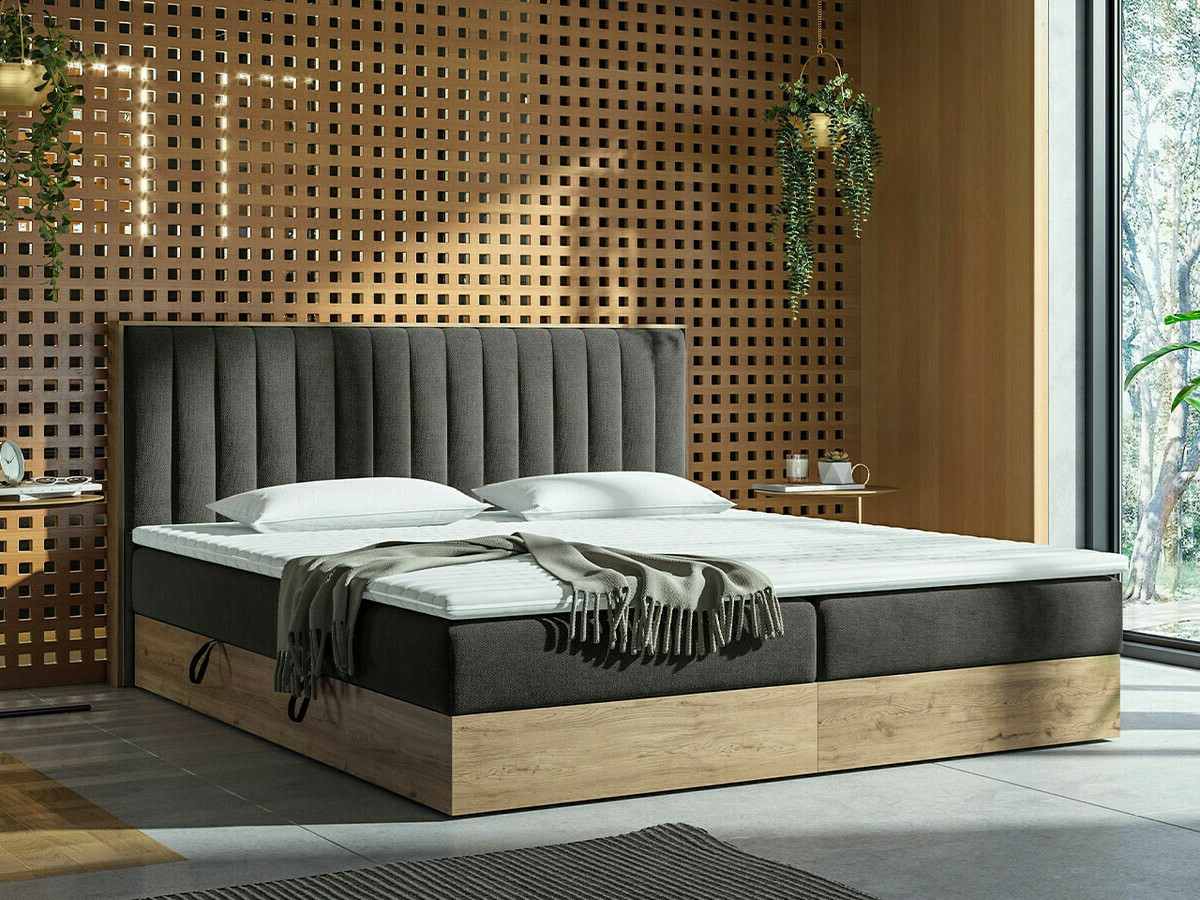 Boxspring ComfiDream 166 (Gouden eik + Soro 24)