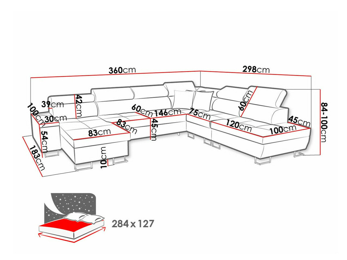 Hoekbank Sarasota 135 (Sawana 14 + Sawana 84)
