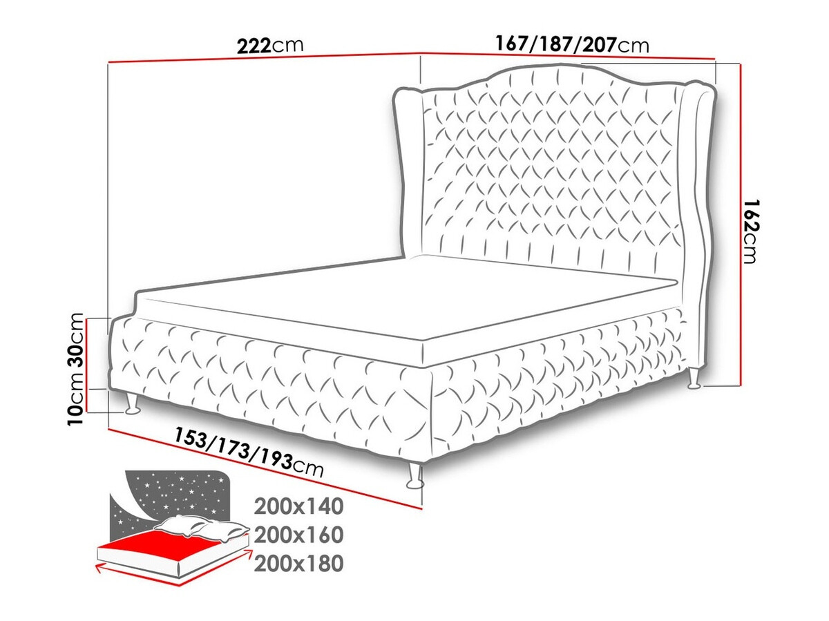 Bed Florence 102 (Primo 8803)
