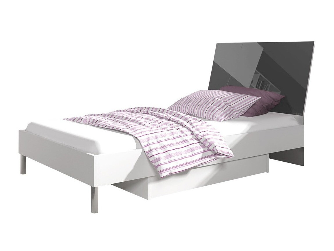 Bed Salmere 102 (Wit + Grijs met glans)