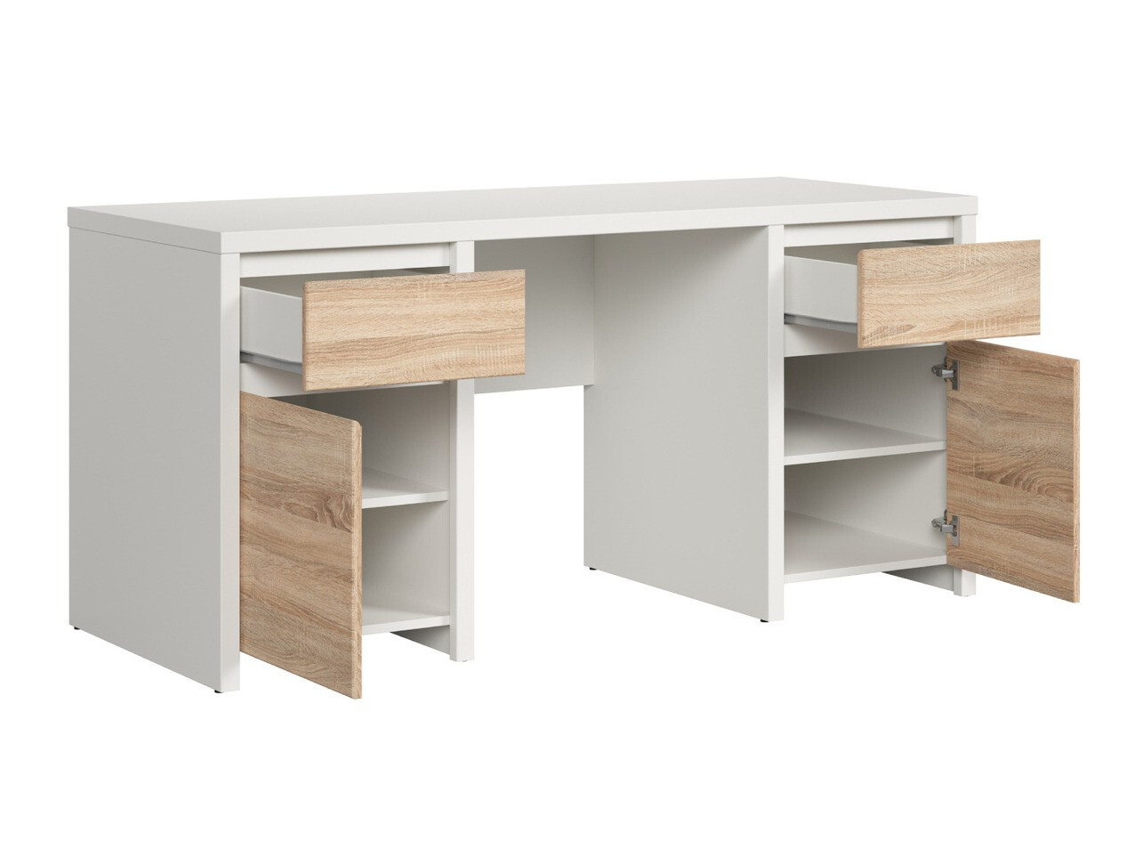 Bureau Nolroma 101 (Wit + Sonoma eik)