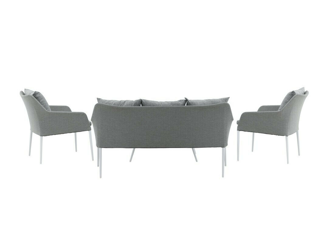 Buiten meubilair set Dallas 3116 (Lichtgrijs + Wit)