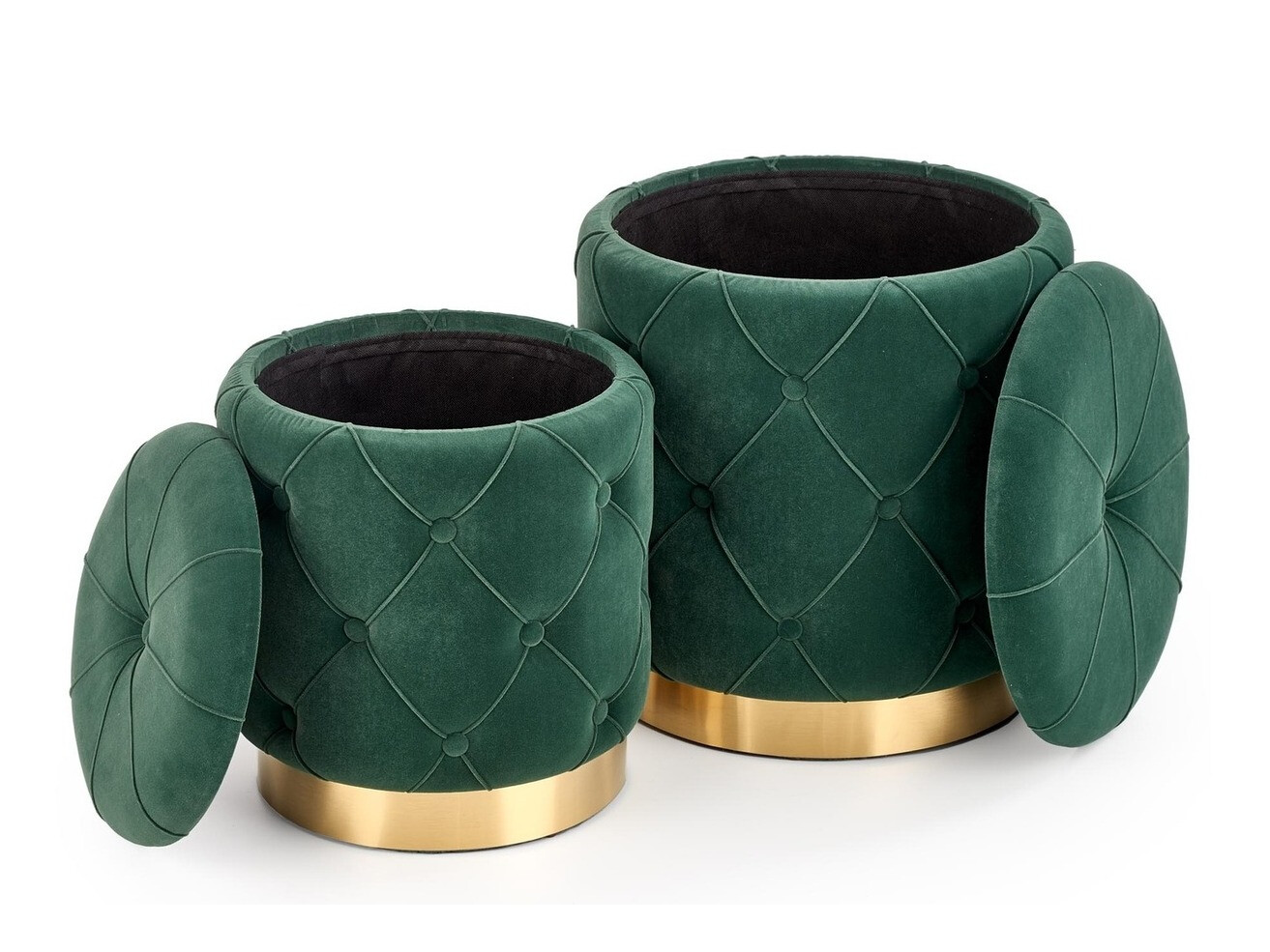 Set poefs Houston 1154 (Donkergroen)