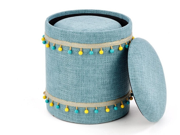 Set poefs Houston 1155 (Lichtblauw)