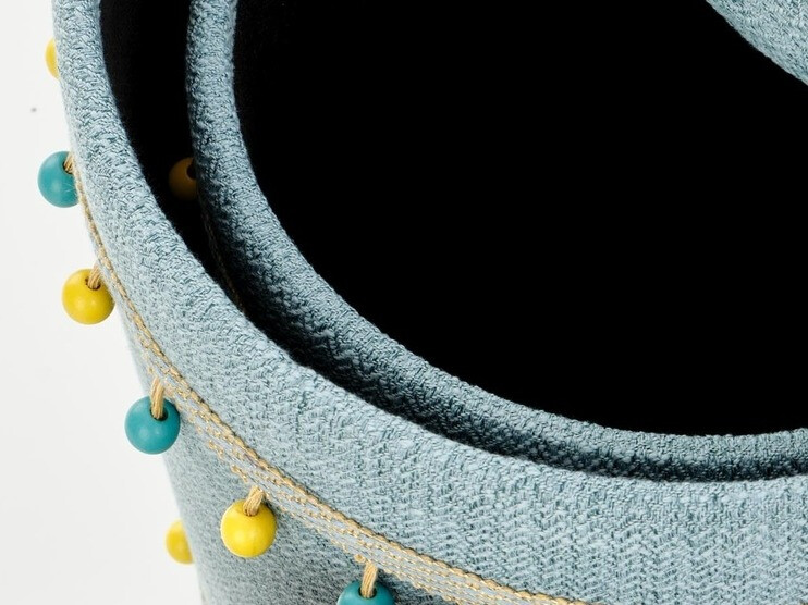 Set poefs Houston 1155 (Lichtblauw)