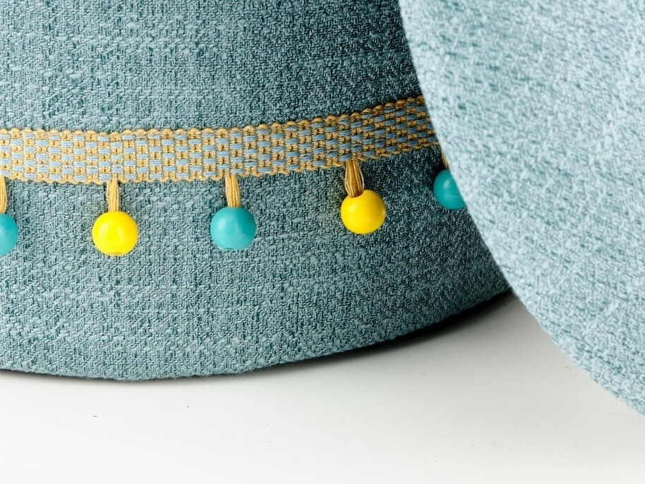 Set poefs Houston 1155 (Lichtblauw)