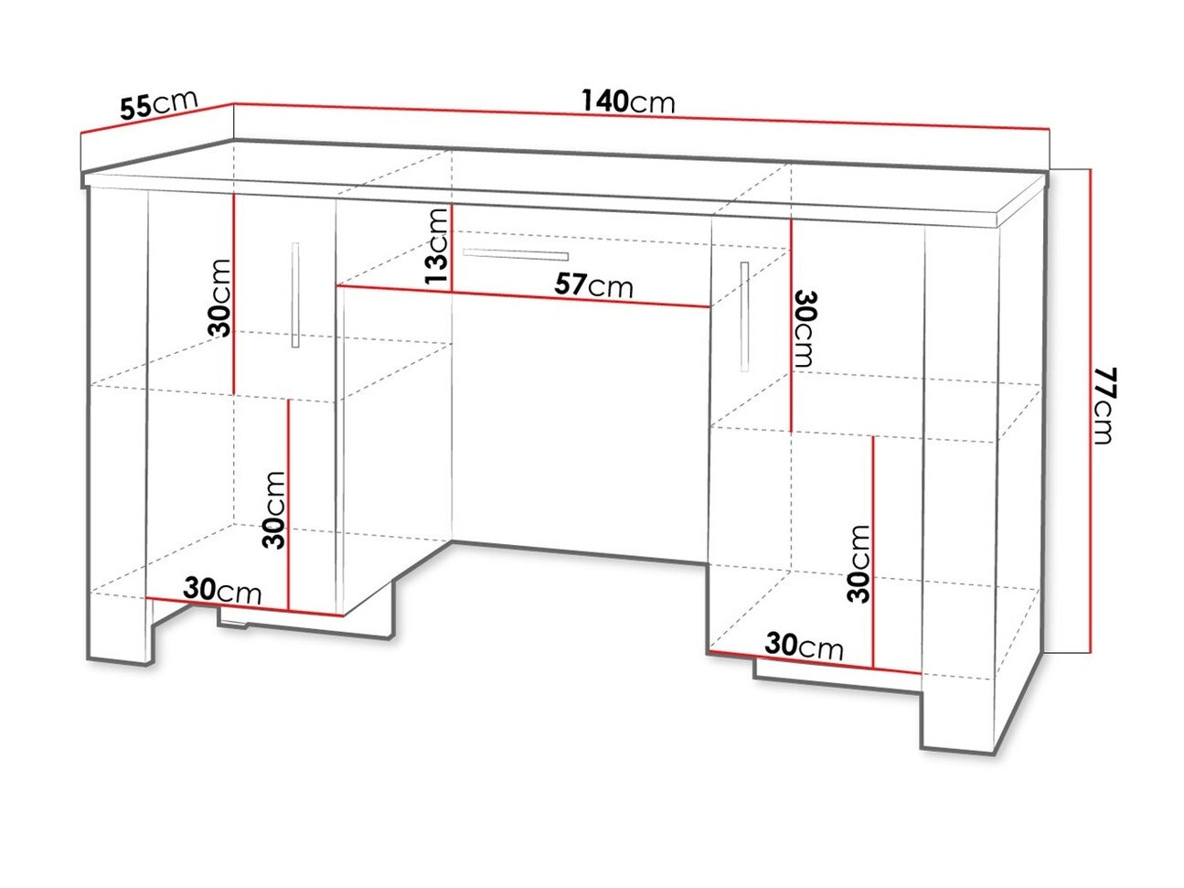 Bureau Melfeli 114 (Sonoma eik)