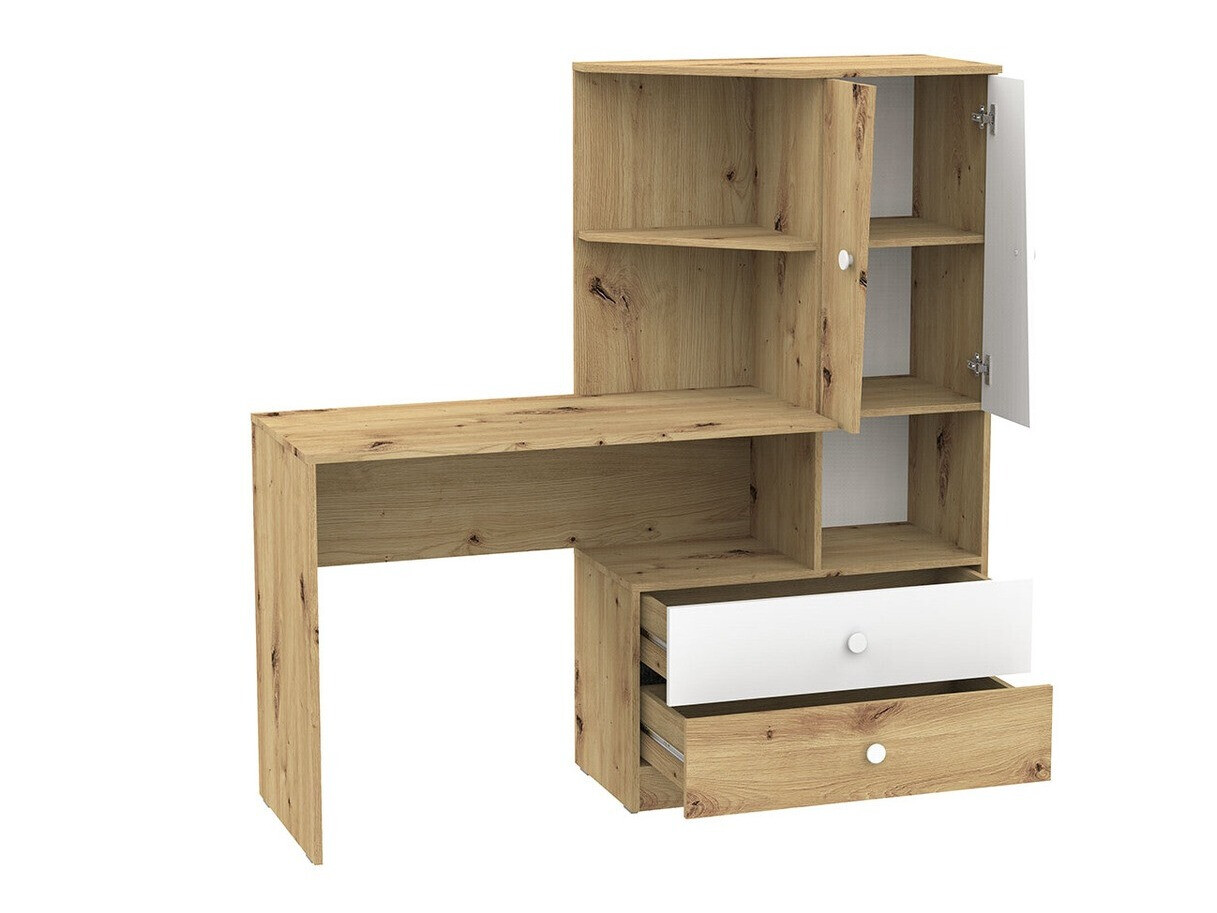 Bureau Almira 110 (Artisan eiken + Wit)