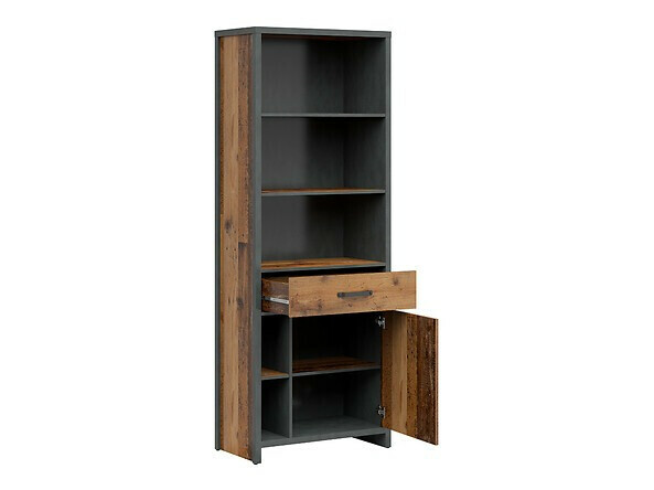 Boekenkast Belsera 106 (Bruin + Matera grijs)