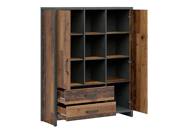 Boekenkast Belsera 107 (Bruin + Matera grijs)