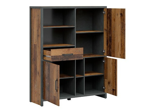 Boekenkast Belsera 108 (Bruin + Matera grijs)