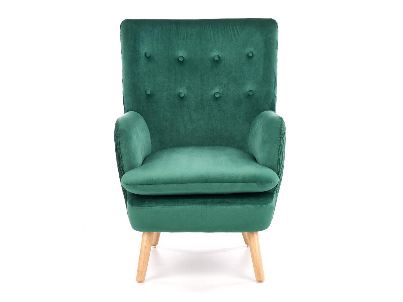 Fauteuil Houston 838 (Donkergroen + Licht hout)