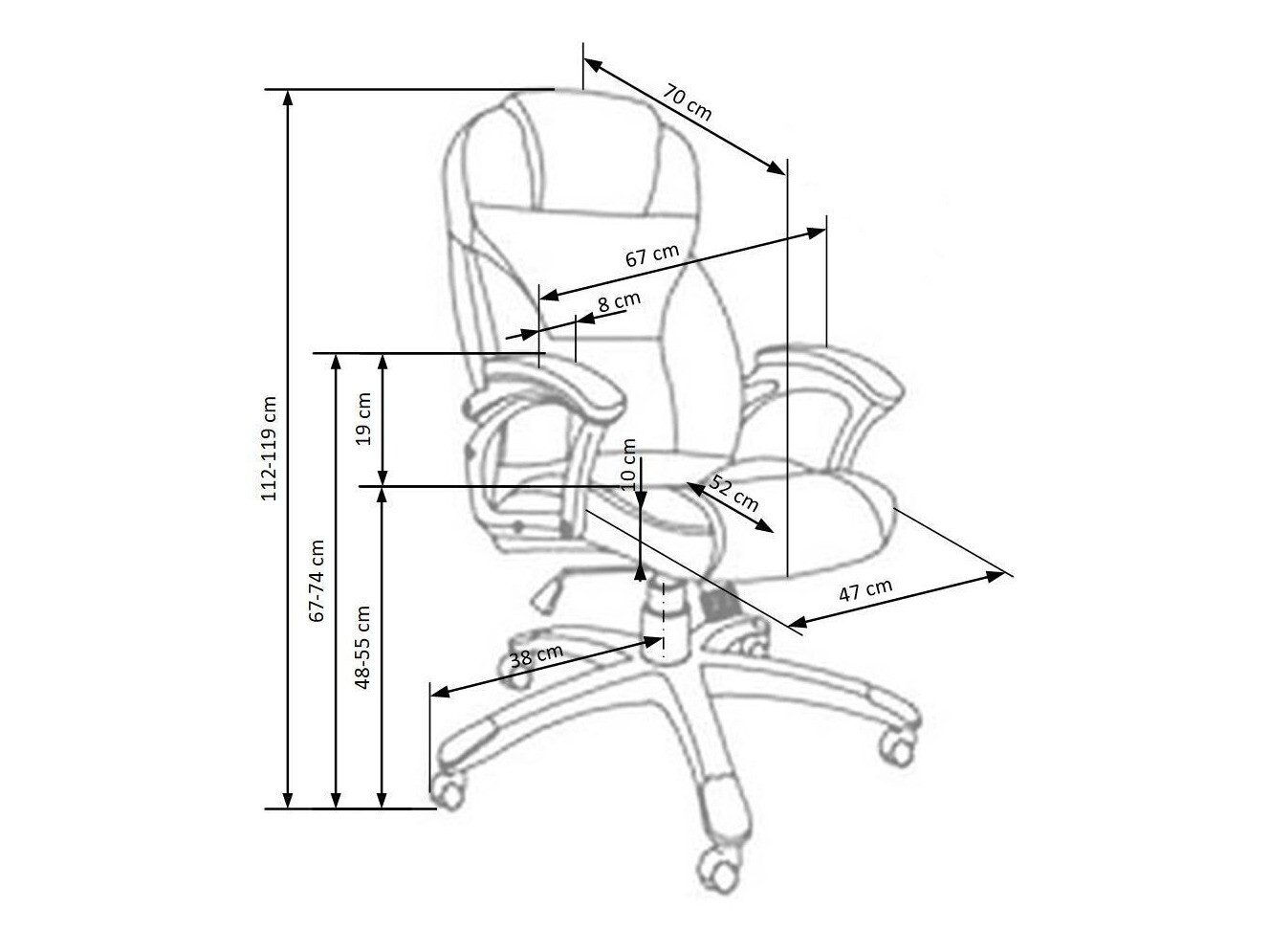 Bureaustoel Houston 1048