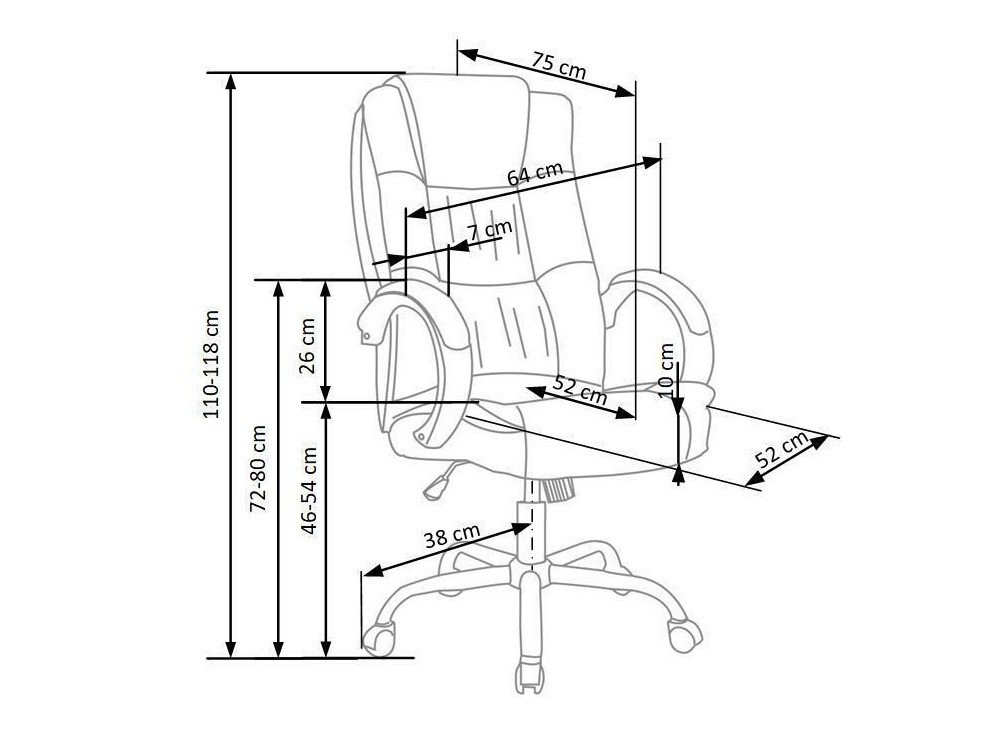 Bureaustoel Houston 1087