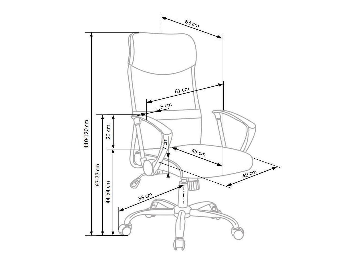 Bureaustoel Houston 429 (Blauw)