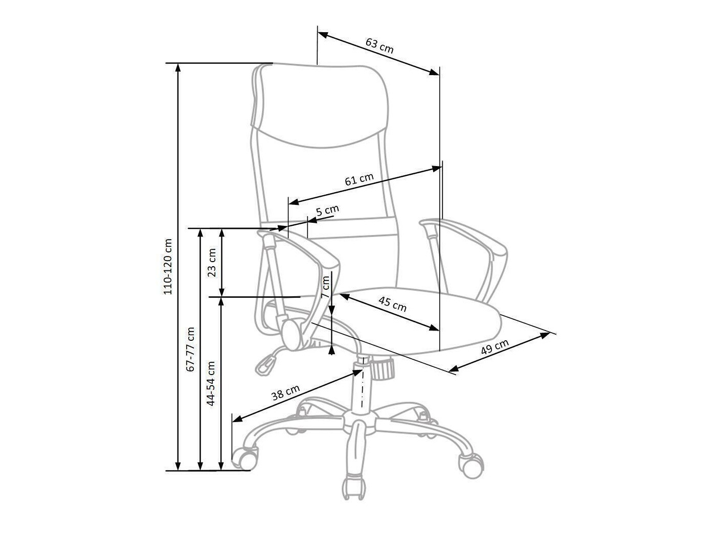 Bureaustoel Houston 429 (Wit)