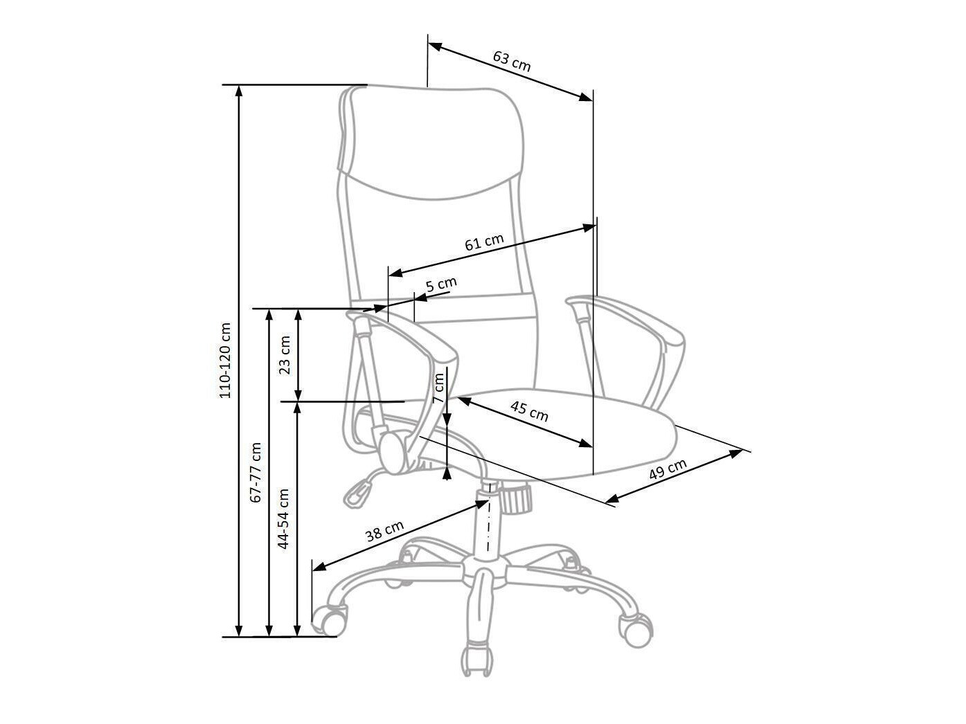 Bureaustoel Houston 429 (Zwart)